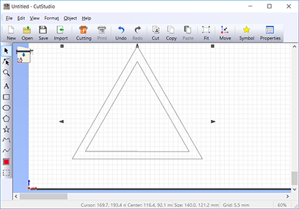 Two arranged triangles