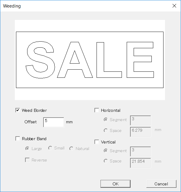 [Weeding] dialog box