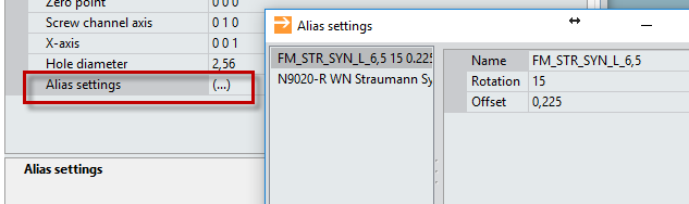 alias settings