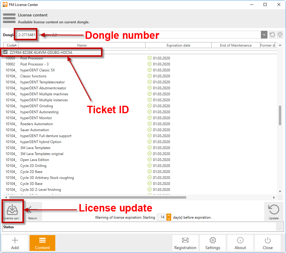 License center explination